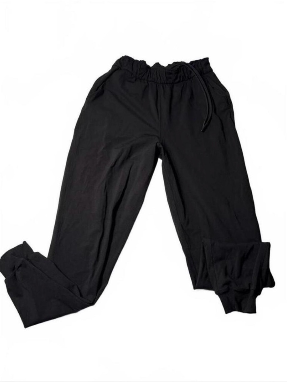 Lululemon Black Drawstring Performance Athletic Jogger Pants Size 6